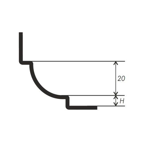Внутренний профиль PV-4 для плитки и керамогранита 2,7м
