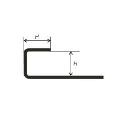 Наружный С-образный профиль PС-1 для плитки и керамогранита 3м