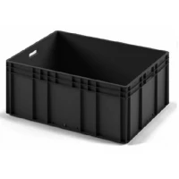 Евроконтейнер EC-8632 800x600x320 мм с открытыми ручками, усиленное дно