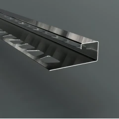 Наружный С-образный профиль PС-3 для плитки и керамогранита с фиксатором 2,5м