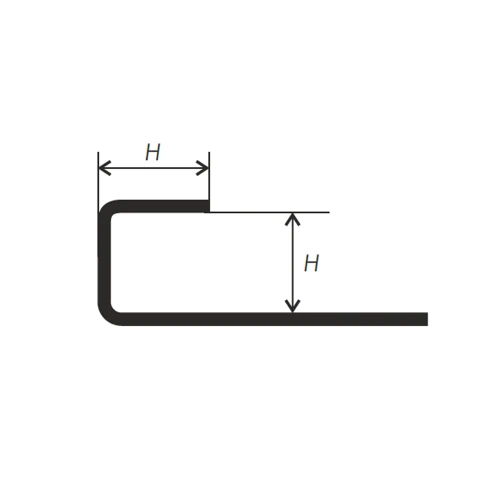 Наружный С-образный профиль PС-1 для плитки и керамогранита 2,5м