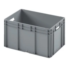 Евроконтейнер EC-6432.3 600x400x320 мм с открытыми ручками, усиленное дно