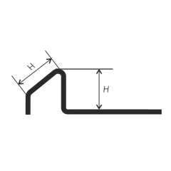 Переходный профиль PP-2 для плитки и керамогранита 2,5м