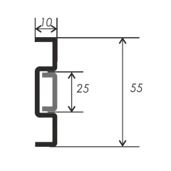 Плинтус PZ-3 c кабель-каналом 2,7м