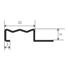 Профиль для защиты ступеней PW-3 2,5м