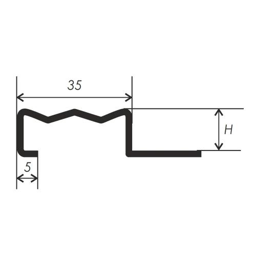 Профиль для защиты ступеней PW-3 2,5м