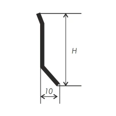 Плинтус L-образный PL-4 c радиусной ножкой 2,7м