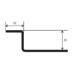 Фиксирующий Z-образный профиль PС-10 под покрытие 2,7м
