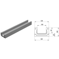 Мелкосидящий лоток BGF DN100, h 100, без уклона
