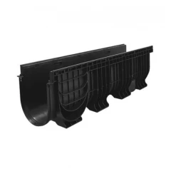 Лоток водоотводный пластиковый PolyMax Basic DN200 H300