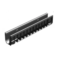 Лоток водоотводный пластиковый Gidrolica Standart DN100 H185 усиленный