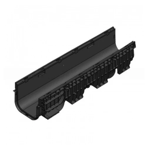 Лоток водоотводный пластиковый PolyMax Basic DN200 H200