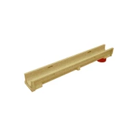 Лоток водоотводный CompoMax Basic ЛВ-10.14.10-ПВ полимербетонный с вертикальным водоотводом