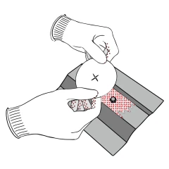 Заплатка для крепежных элементов ELASTOMERIC CHIPS, круглая 70х70 мм белая, 50 шт