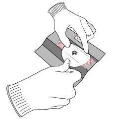 Заплатка для крепежных элементов ELASTOMERIC CHIPS, круглая 70х70 мм белая, 50 шт