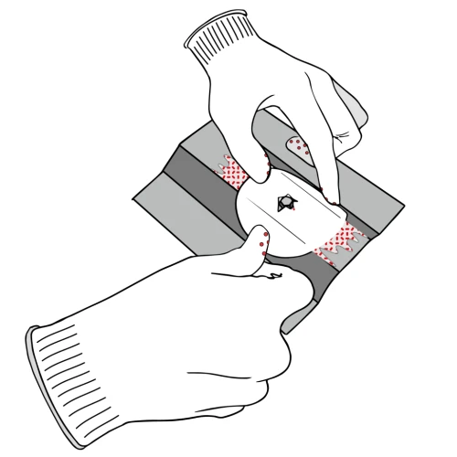 Заплатка для крепежных элементов ELASTOMERIC CHIPS, круглая 70х70 мм белая, 50 шт