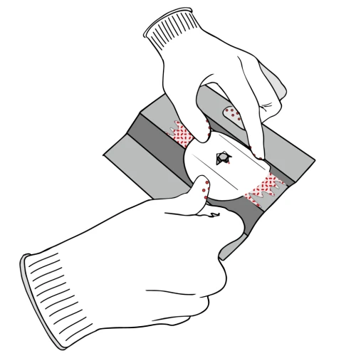 Заплатка для крепежных элементов ELASTOMERIC CHIPS, круглая 90х90 мм белая, 50 шт