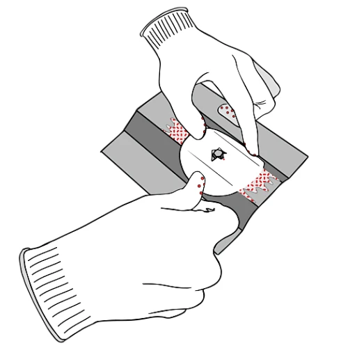 Заплатка для крепежных элементов ELASTOMERIC CHIPS, квадрат 70х70 мм белый, 50 шт