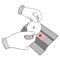 Заплатка для крепежных элементов ELASTOMERIC CHIPS, квадрат 90х90 мм белый, 50 шт