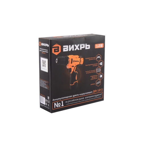 Дрель-шуруповерт аккумуляторная ДА-12-1 (2,0 А/ч) Вихрь