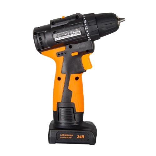 Дрель-шуруповерт аккумуляторная ДА-24Л-2К/Б (2,0 А/ч) (бесщеточный двигатель) Вихрь