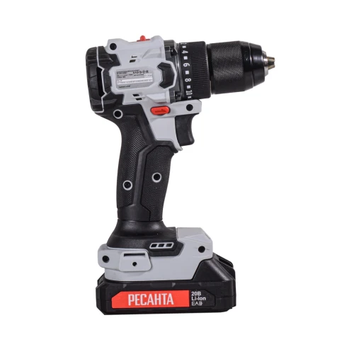 Дрель-шуруповерт аккумуляторная ДА-20-2ЛК-БП (2,0 А/ч) (бесщеточный двигатель, 70Нм) Ресанта