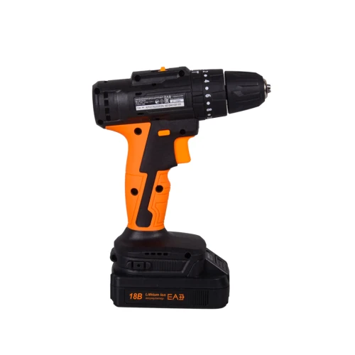 Дрель-шуруповерт аккумуляторная ДА-18Л-2КУ/Б (2,0 А/ч) (бесщеточный двигатель, ударный) Вихрь