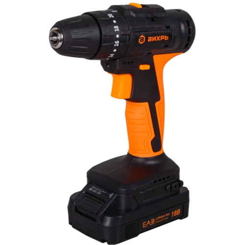Дрель-шуруповерт аккумуляторная ударная ДА-18Л-2кУ (2,0 А/ч) (ударный) Вихрь