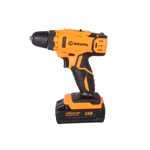 Дрель-шуруповерт аккумуляторная ДА-24Л-2к (2,0 А/ч) Вихрь