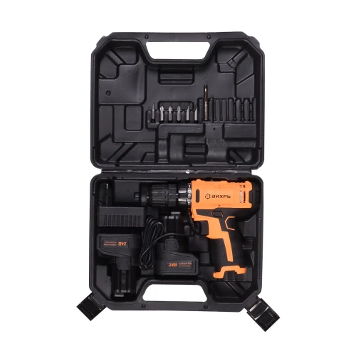 Дрель-шуруповерт аккумуляторная ударная ДА-24Л-2кУ (2,0 А/ч) (ударный) Вихрь