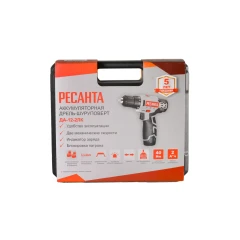 Дрель-шуруповерт аккумуляторная ДА-12-2ЛК Ресанта