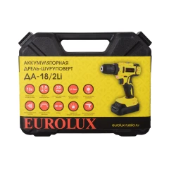 Дрель-шуруповерт аккумуляторная ДА-18/2Li Eurolux