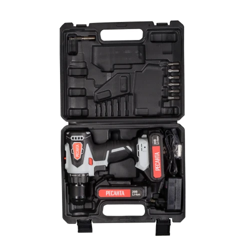 Дрель-шуруповерт аккумуляторная ДА-20-2ЛК-Б (бесщеточный двигатель) Ресанта