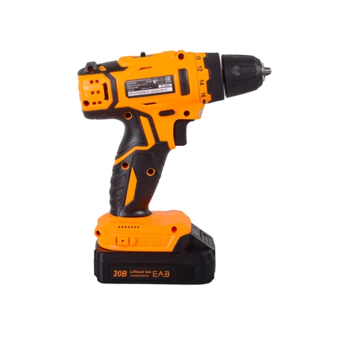 Дрель-шуруповерт аккумуляторная ДА-20Л-2КА с набором оснастки 65 предметов Вихрь