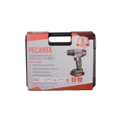 Дрель-шуруповерт аккумуляторная ДА-14-2ЛК Ресанта