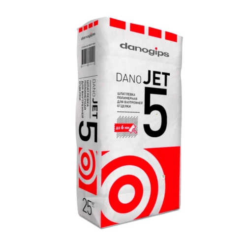 Шпатлёвка финишная полимерная Danogips Dano Jet 5, 25 кг