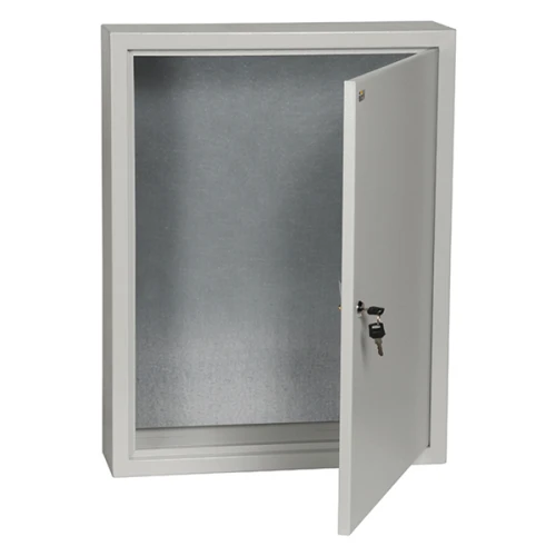 Щит навесной IEK ЩМП-5-0 с монтажной панелью с дверцей и замком IP31