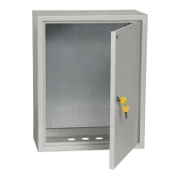 Щит навесной IEK ЩМП-2-0 с монтажной панелью с дверцей и замком IP31