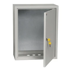 Щит навесной IEK ЩМП-2-0 с монтажной панелью с дверцей и замком IP31
