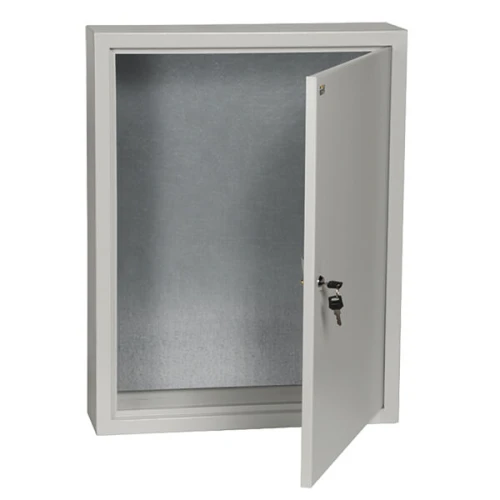 Щит навесной IEK ЩМП-1-1 с монтажной панелью с дверцей и замком IP31