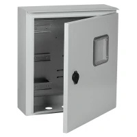 Щит навесной IEK ЩУ 3/1-0 3 модуля, трехфазный электр.счетчик с дверцей, замком, окном IP54