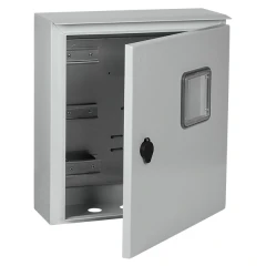 Щит навесной IEK ЩУ 3/1-0 3 модуля, трехфазный электр.счетчик с дверцей, замком, окном IP54