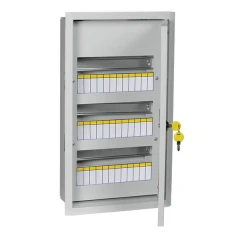 Щит встраиваемый IEK ЩРВ-36 Trend 36 модулей с дверцей и замком IP31 серый