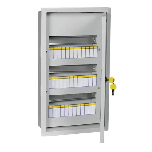 Щит встраиваемый IEK ЩРВ-36 Trend 36 модулей с дверцей и замком IP31 серый