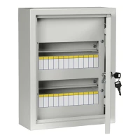 Щит навесной IEK ЩРН 24 модуля с дверцей и замком IP31 серый