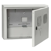 Щит навесной IEK ЩУ 1/2-0 2 модуля, 2 однофазных электр.счетчика с дверцей, замком, окном IP54