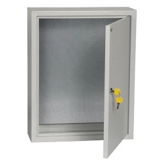 Щит навесной IEK ЩМП-2-1 с монтажной панелью с дверцей и замком IP31