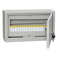 Щит навесной IEK ЩРН 18 модулей с дверцей и замком IP31 серый