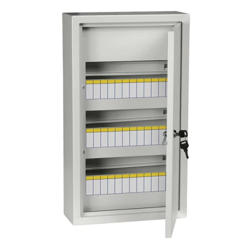 Щит навесной IEK ЩРН 36 модулей с дверцей и замком IP31 серый