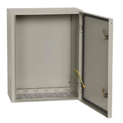 Щит навесной IEK ЩМП-3-0 с монтажной панелью с дверцей и замком IP54